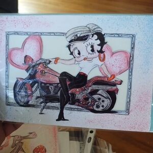 Betty Boop hand drawn post card